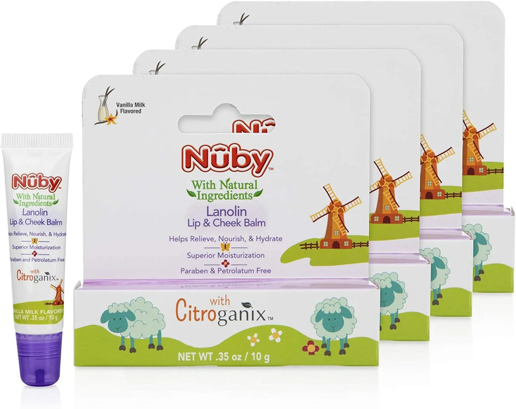 Lanolin Milk Cheek Citroganix, Balm Baby, Talbot's Flavor, Vanilla Nuby, Naturally & Dr. Pack Inspired with Lip for 4