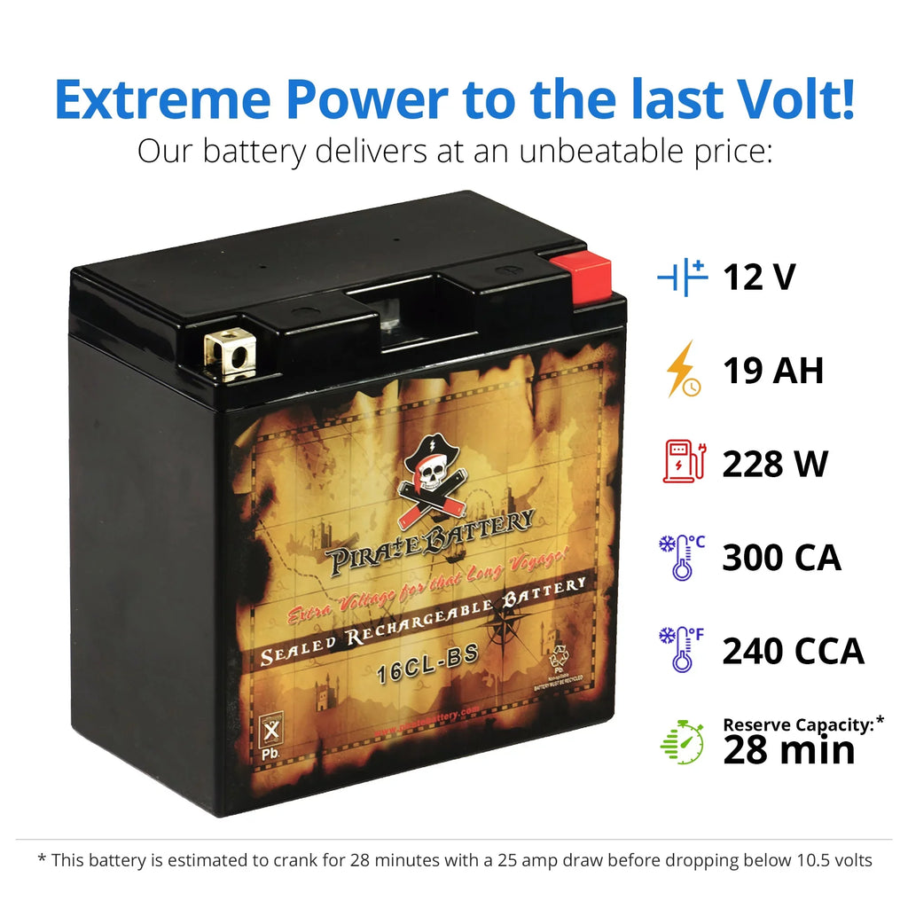 for All Pwc Year (94-07) Battery Yb16cl-bs Pirate Models Brp Battery (sea-doo) Other