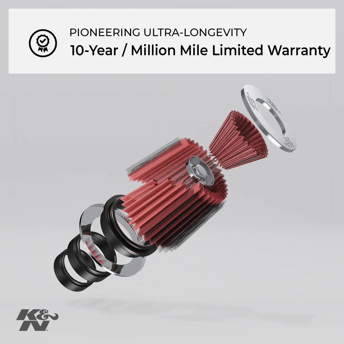 Washable, Air Filter, High Heavy Industrial E-3019 Filter: K&N Replacement Premium, Engine Duty: Performance,