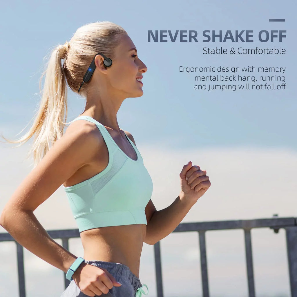Open Headphones, Bluetooth Sports Defensive Ear Bone Sweat Conduction Headphones, Earphones, Running, Cycling, Headset 5.0 for Driving Wireless Hiking,