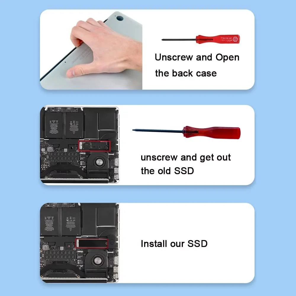 MacBook, Internal Your Air/Pro/iMac and Upgrade PCIe Storage Capacity 512GB Boost State MacBook for NVMe Solid Performance Drive High-Speed for