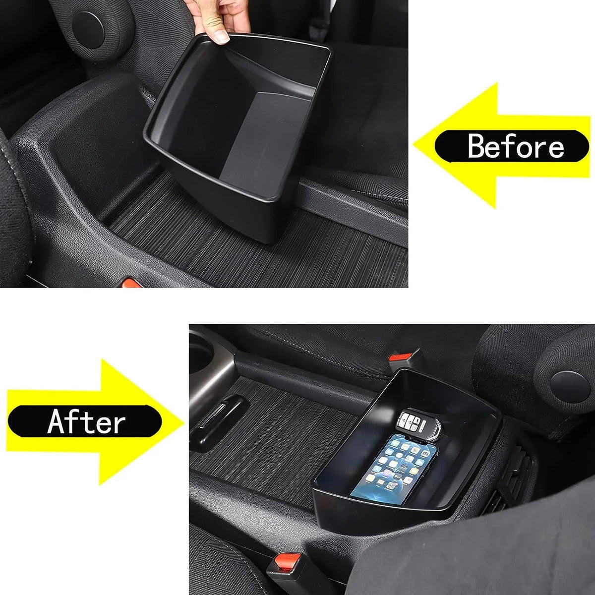 Control 2019-2023 Honda Material Secondary Central 2020-2023/ Center Box Pilot Storage Console for Armrest Organizer 2016-2022/ Tray Accessories, Passport Ridgeline Black