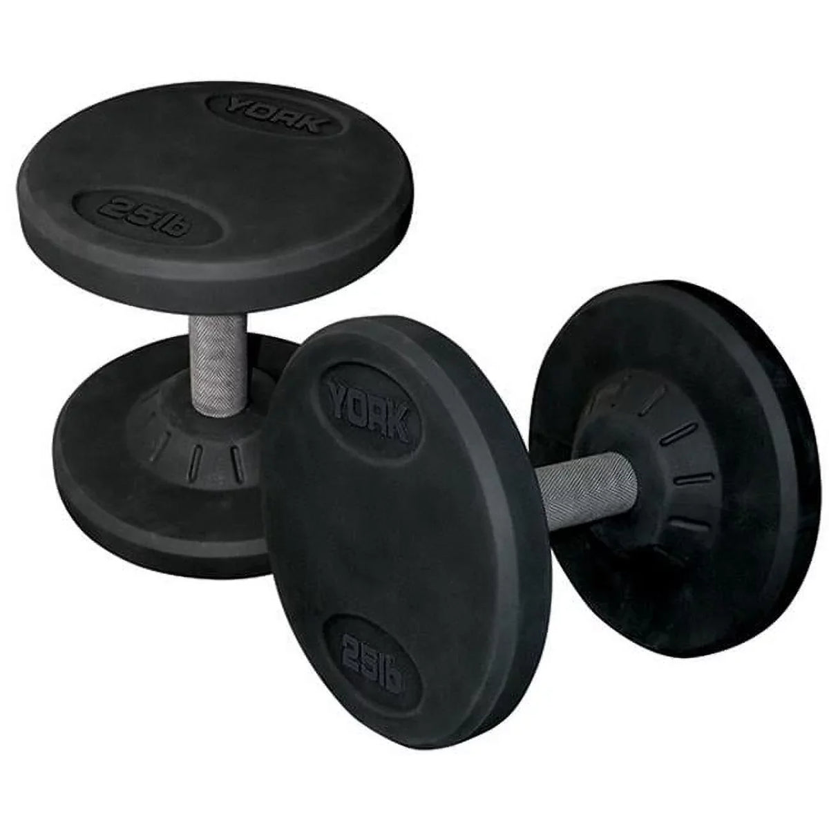 '- Rubber Dumbbell, Pro York 55 Barbell Style lbs