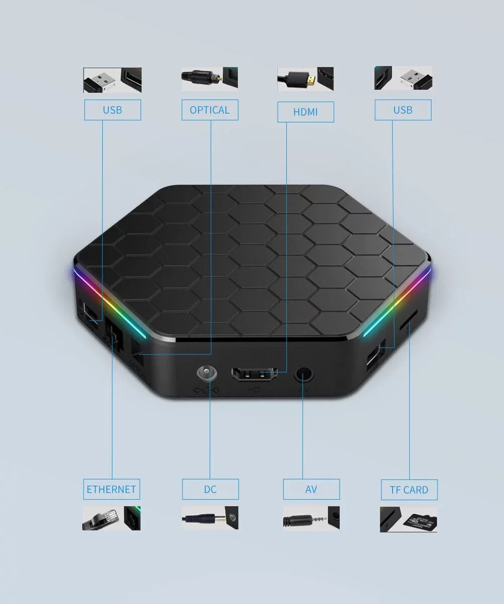 64GB Video Stream Smart Quad Box KingFurt Memory 6K 12.0 Core Android Plus Player 8K T95Z 2023