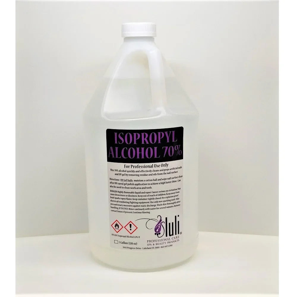 1 Gallon) Alcohol Luli Ounces, 70% Rubbing Fluid -1 Alcohol Isopropyl High (Case 4 Purity 128 Grade, Gallon, of
