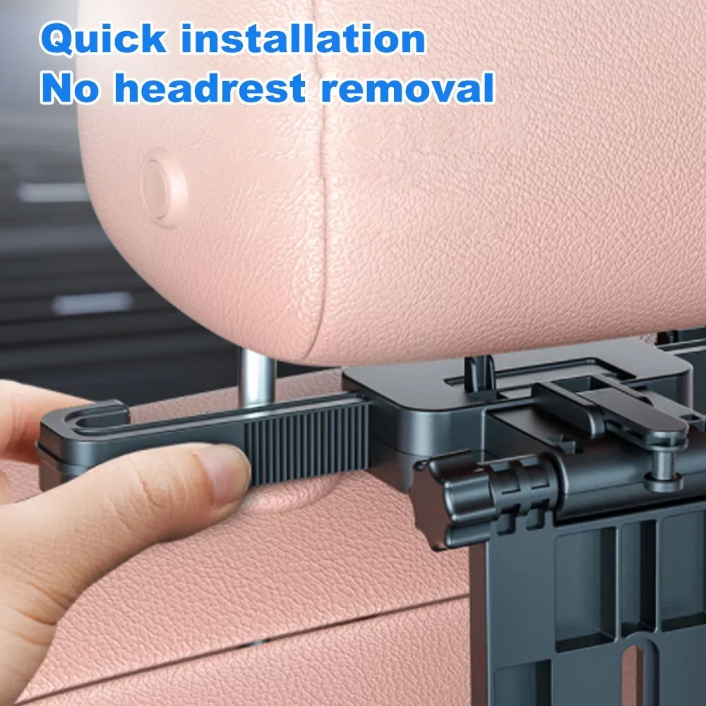Seat for Back Multifunctional Phone with Adjustable Travel Working, Carevas Foldable Tray, Holder Table Food Eating Car Car Writing, Table Car Black Seat