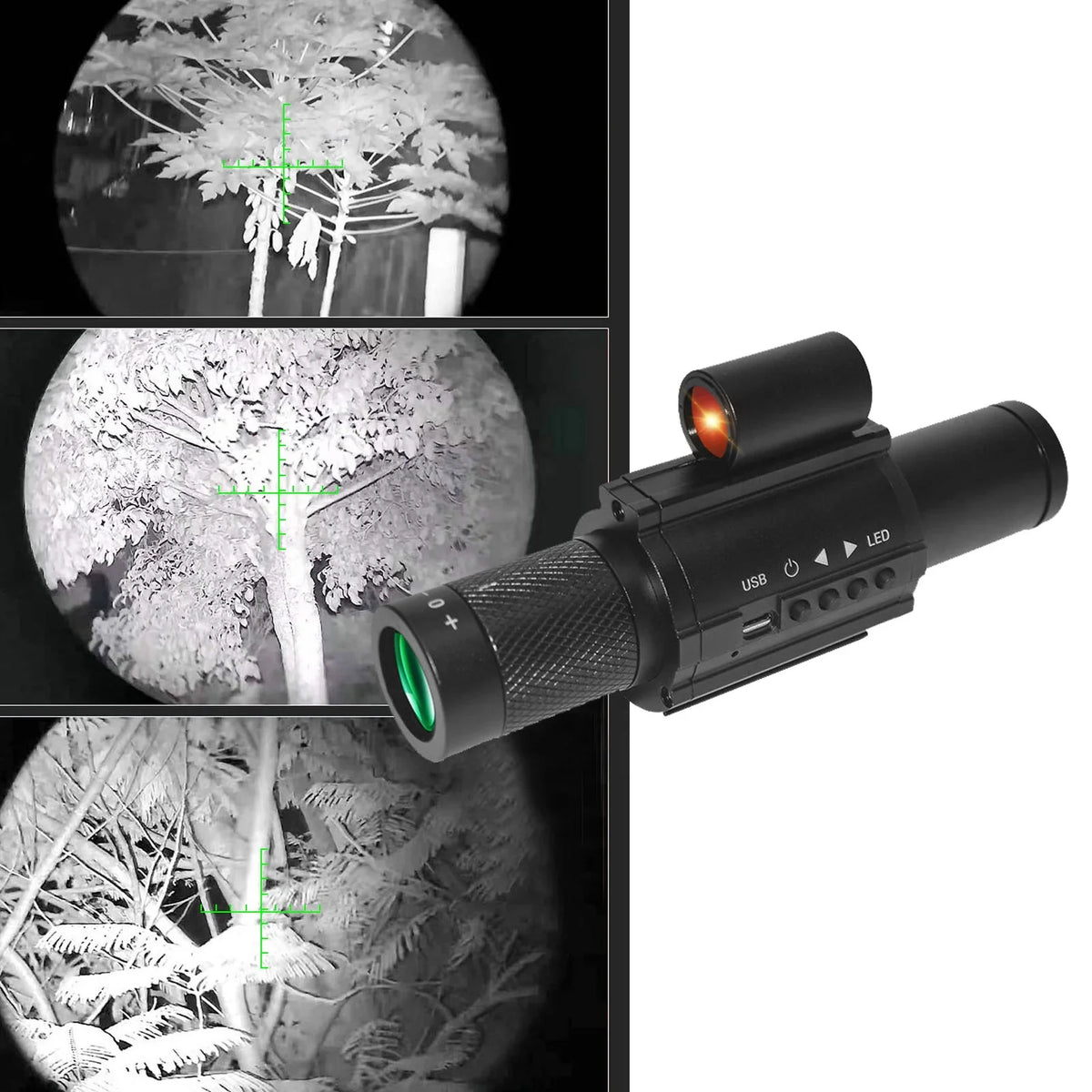 for Infrared Night-Visions Wildlife Telescopes Monocular Video 1.54inch Video Digital Photo Observation Camera Use Vesseling Fishing Recording Display Day Night Device Sight Portable Taking