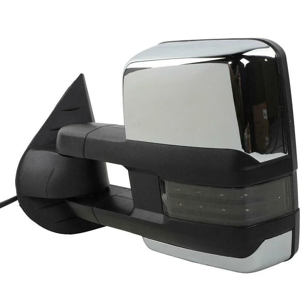 Gmc Chrome Heated Mirrors Led Signal&Backup Power Chevrolet Towing For Lamp