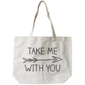 Take with Canvas Natural - Me -18x14inches Arrow Sign Tote Women's Bag You