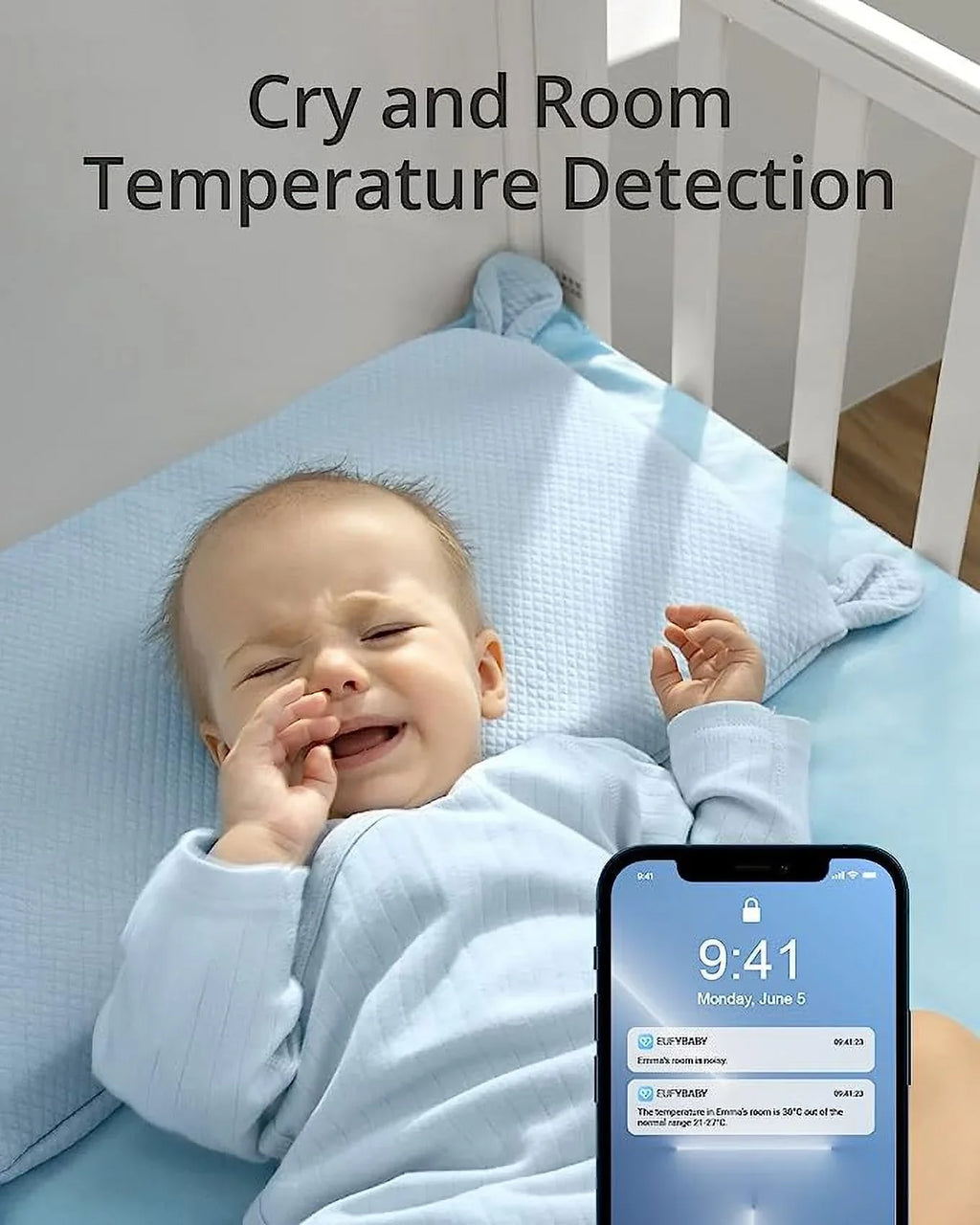 White Baby Pan Camera Security T8360 Wi-Fi Security Open Eufy - Tilt Monitor Box 2K