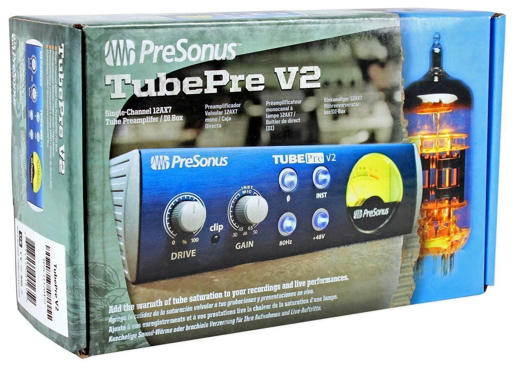 and Direct Box 6' V2 (2) Tube Cables TubePre Vacuum PreSonus Preamp/