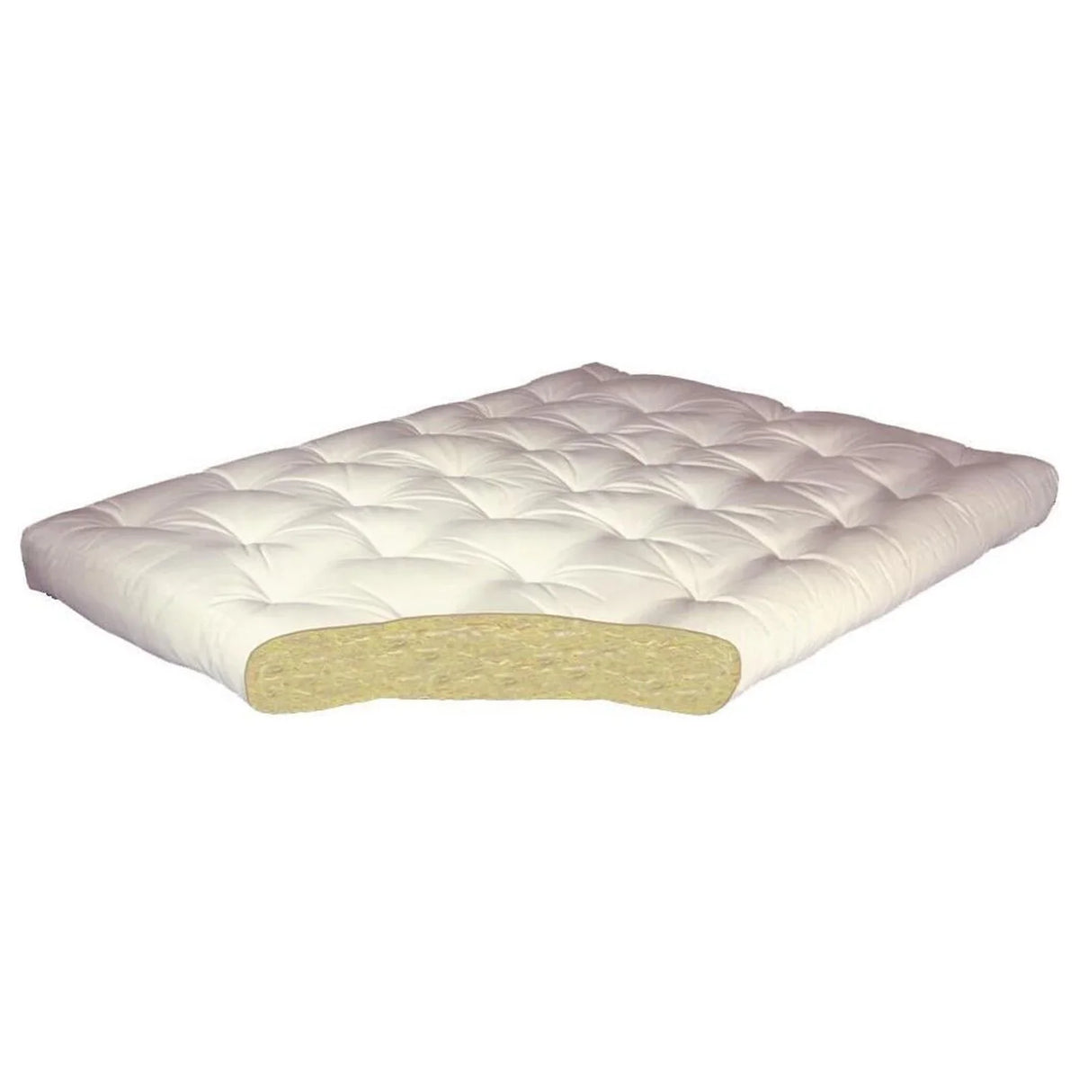 4" All Microfiber,Material:Cotton,Quantity:1 Futon Cotton #604 Mattress-Color:Tan Twin Tan Microfiber