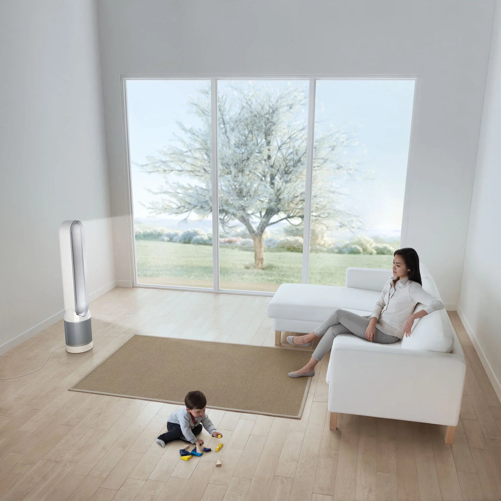 Connected Refurbished Dyson Fan | Tower TP02 WiFi Cool Pure White/Silver | Purifier Air Link