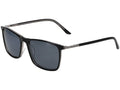 , Black-Silver Lens, Frame, Sunglasses 56-17-145, Polarized 37203 Jaguar JG37203
