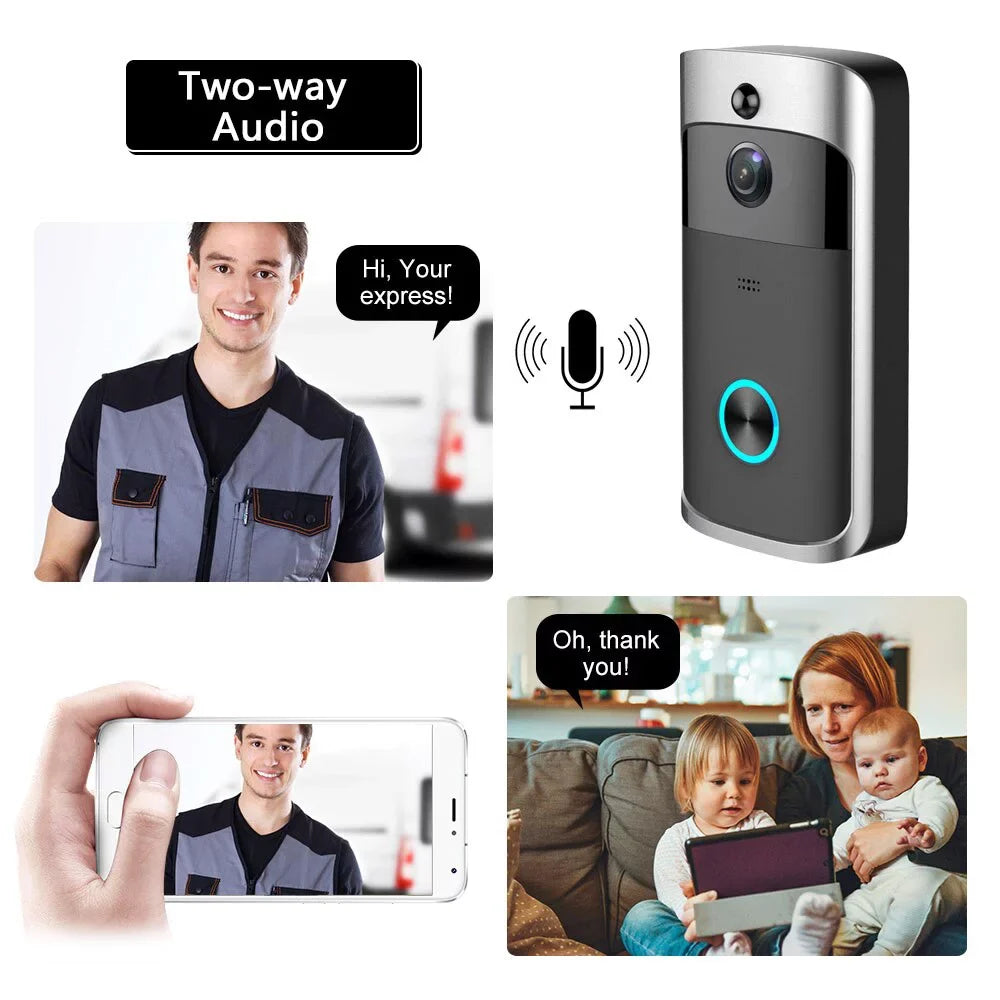 Detection WiFi Wireless Security Camera Motion Video Intercom Camera Doorbell Bell Vision Smart Night Doorbell Home Visual Door