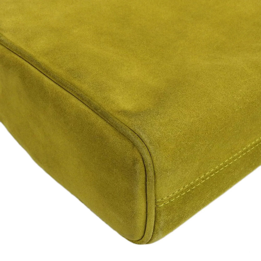 Salvatore BC217651 Ferragamo Bag Shoulder (Good) One Pre-Owned Gancini Green Suede