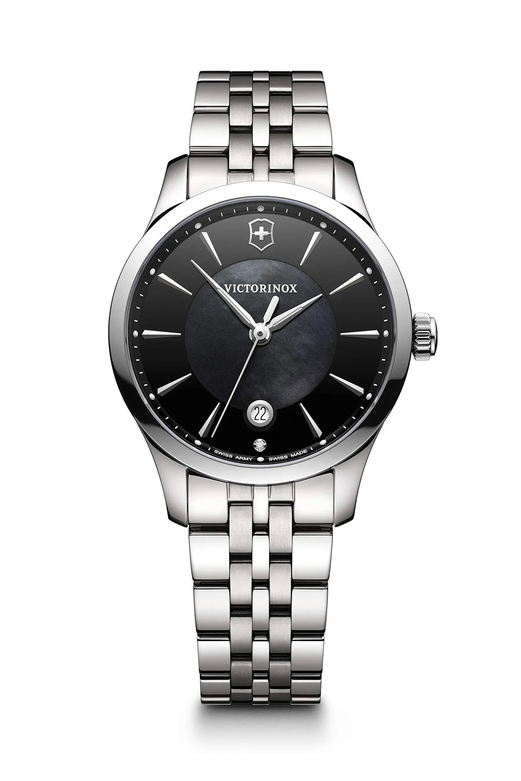 '- Womens Army Swiss Alliance - - Stainless Victorinox Dial Watch Diamond