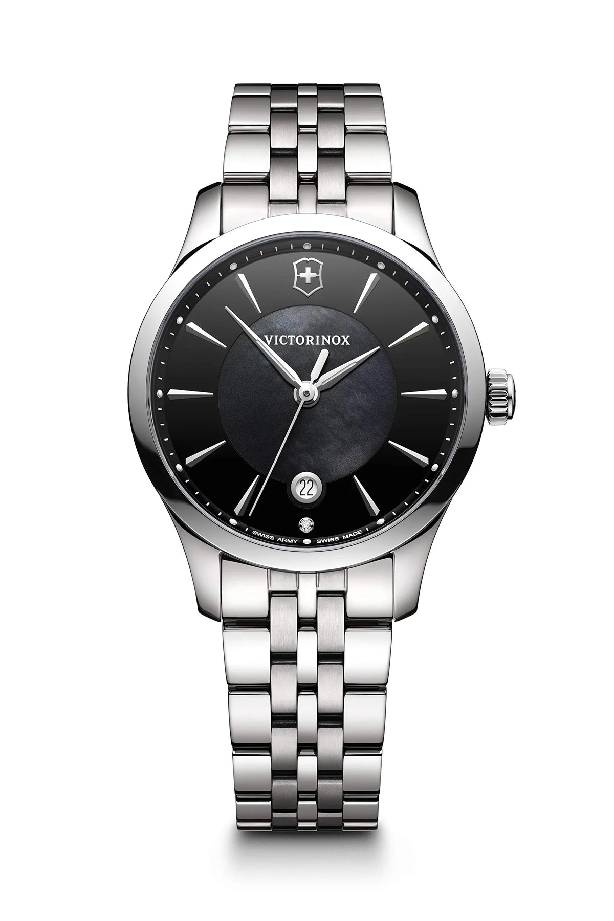 '- Womens Army Swiss Alliance - - Stainless Victorinox Dial Watch Diamond