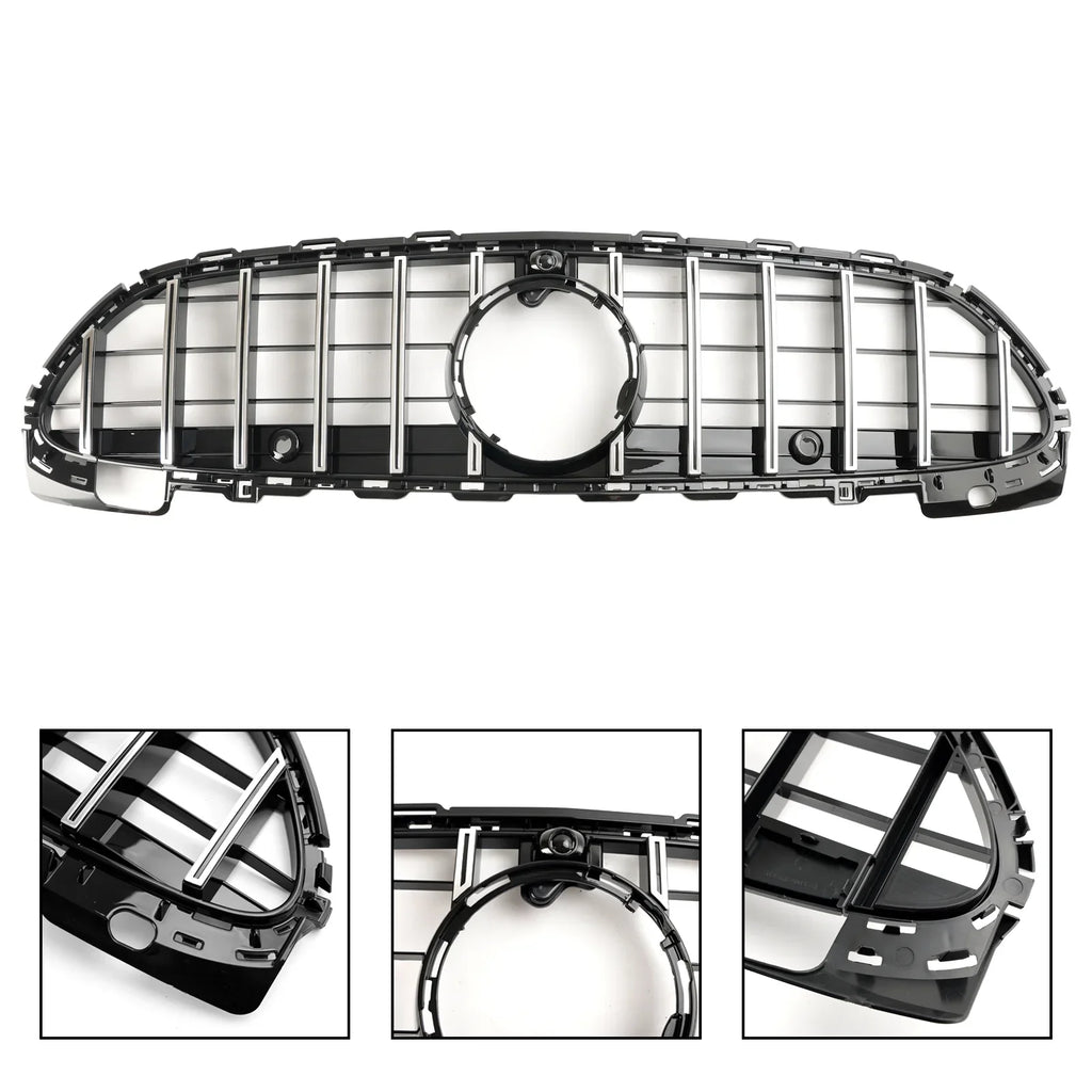 fit W/Camera Mercedes 2022-2023 for Grill Grille Bumper Benz W206 Front Style