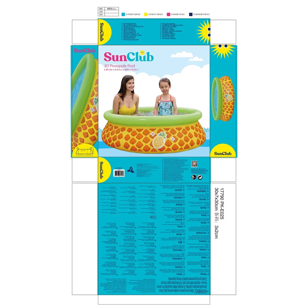 Set Pineapple JLeisure Pool Prompt (2) Inflatable Outdoor Swimming &