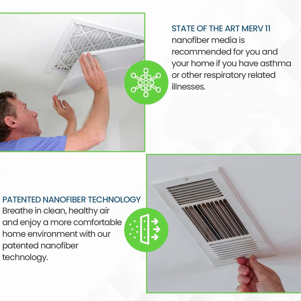 (4 Pleated Home 20x25x1 Pack) Air 6500 Filti Filter Furnace 11