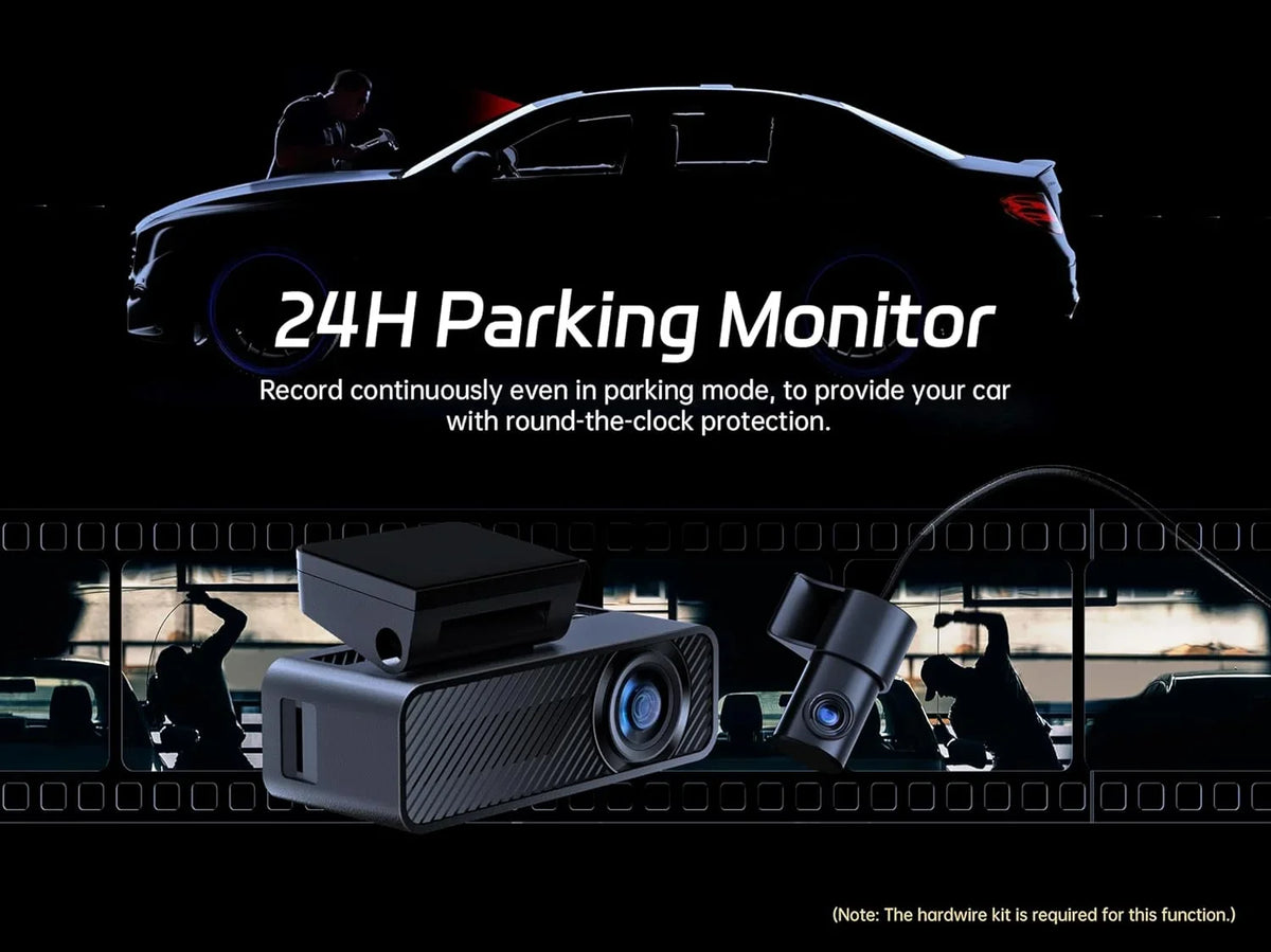 Single Cars, Parking Dash Dashcam,Night Front and Front 4K Dash Duo Wi-Fi,1.5” Rear, Camera Built-in Cam Mini Control,24H 2K/1080P Car for Dual Camera, Mode,G-Sensor,P1 Display Pelsee Vision,Voice