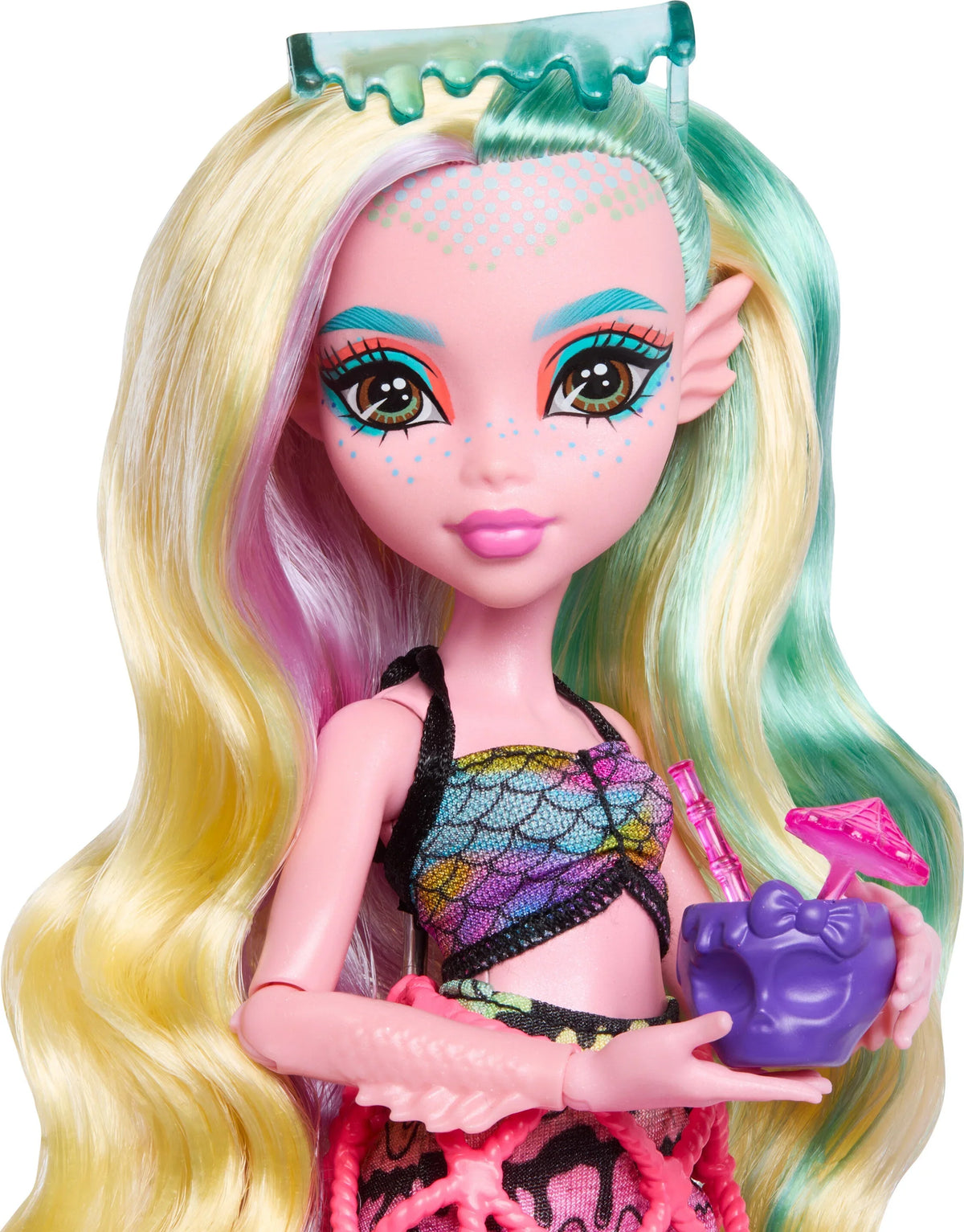 Playset, Doll Fashion Blue Monster Lagoona Accessories Island Snack Shack Food and High with Scare-adise