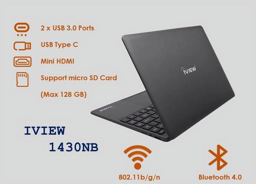 4GB/64GB iView and 1920x Dual Mouse Core, 1080 High Resolution, 1430NB-14.1in