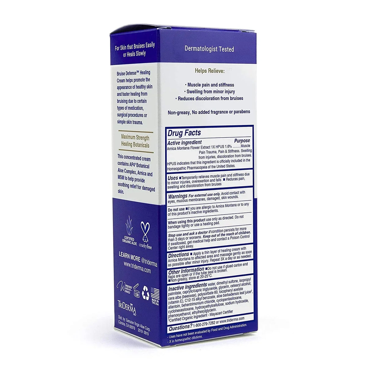 packs Cream ] [2 Defense oz Triderma 2.2 Healing Bruise