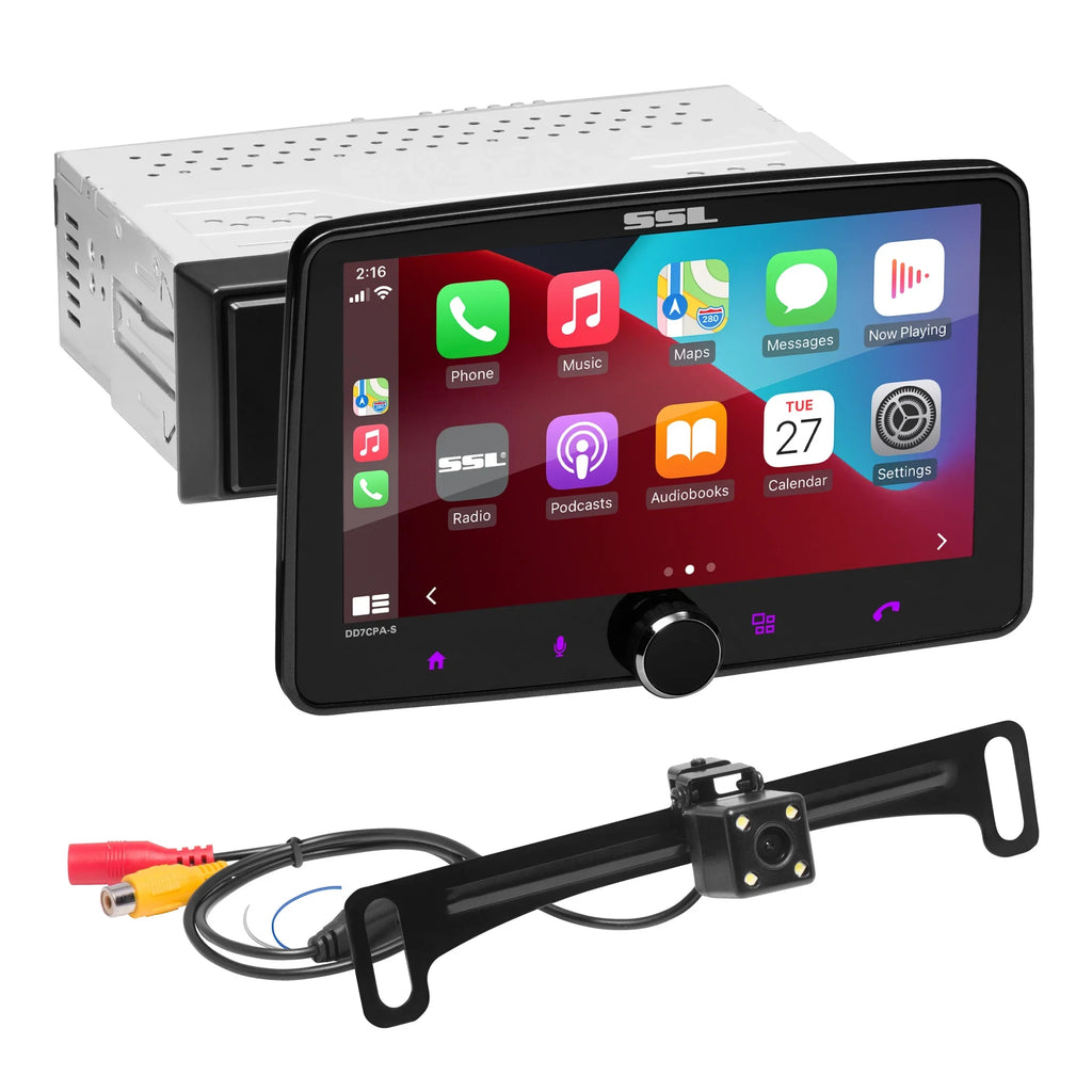 Auto, Sound Inch Car – Stereo Android Apple Storm Laboratories Din, Bluetooth, DD7CPA- Single 7 Backup Receiver, Camera / Radio No Audio CarPlay, Player, Touchscreen,