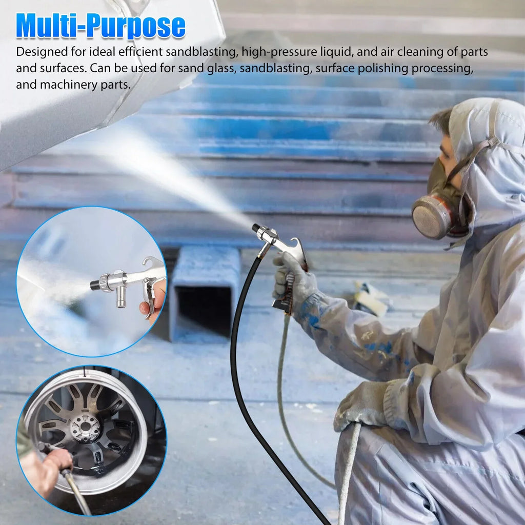 Sand Sandblaster with Gun Nozzle 4 Sandblasting Kit Abrasive Blaster Air Ceramic