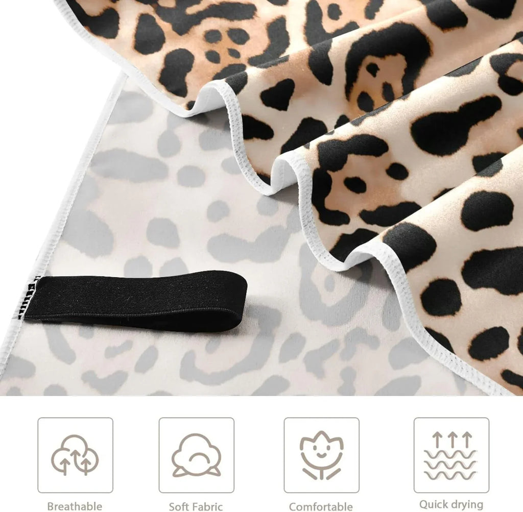 Towel Leopard Print 30”X60” Shower Thin Bestwell Microfiber Pool Towel, Towel Oversized Dry Lightweight Sand Quick Yoga Swim Blanket, Multipurpose Bath Towel Free Beach
