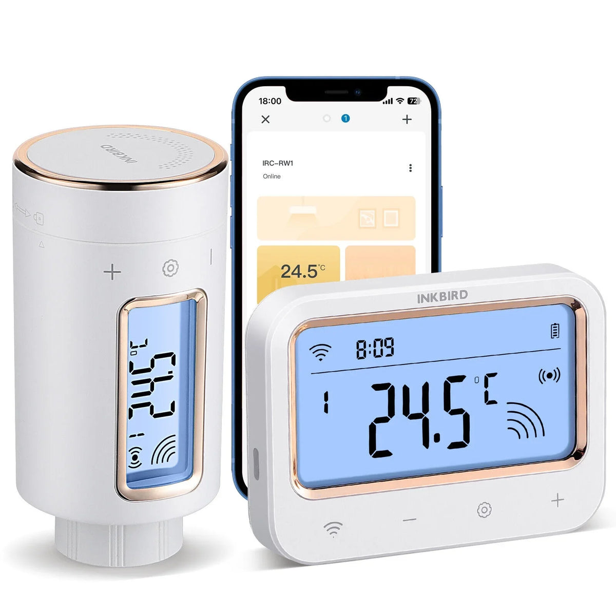 Thermostatic Intelligent Controller Gateway Digital WiFi Inkbird Valve Radiator Smart