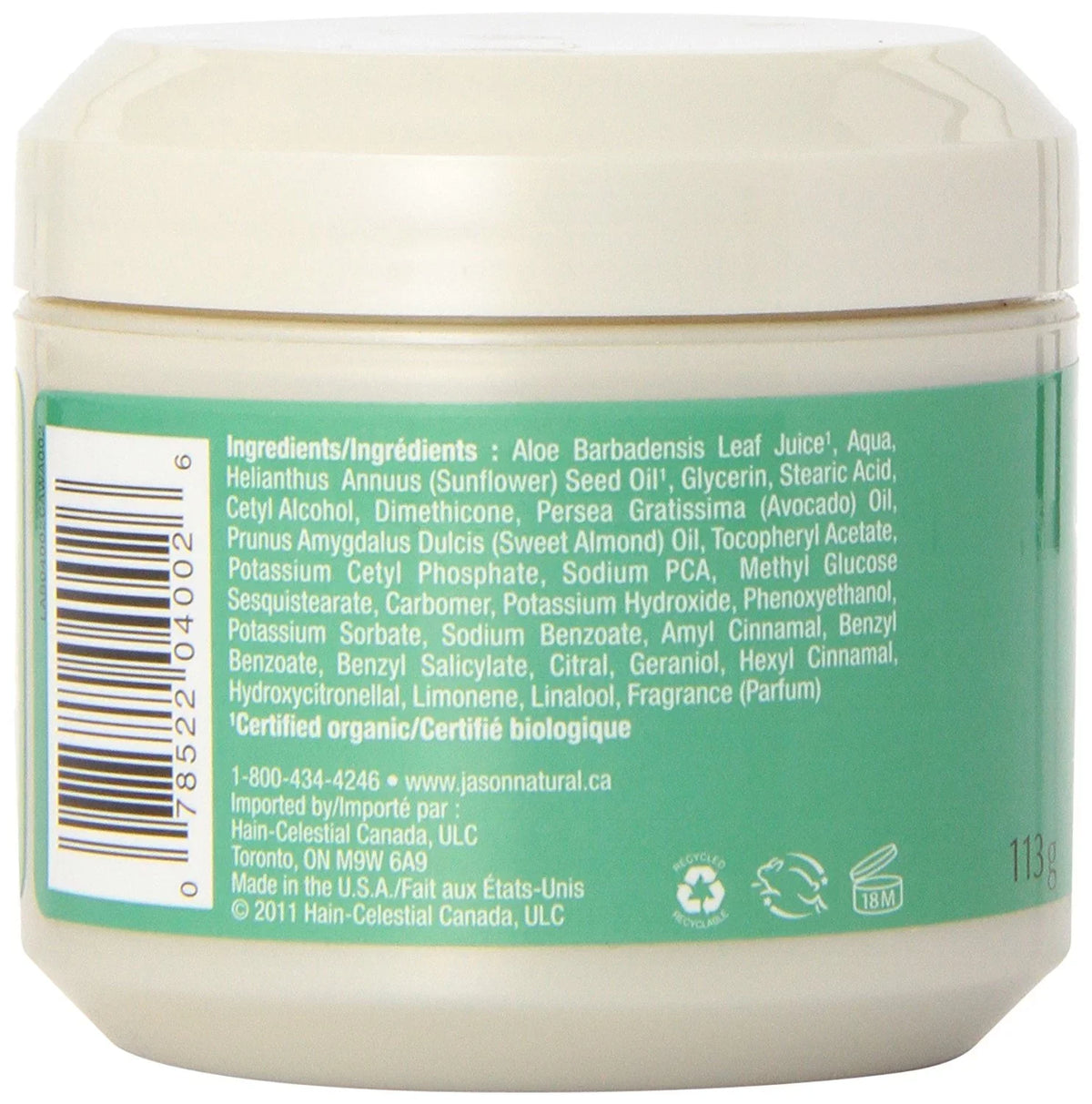 Soothing (Pack 84% 3) 4 Ounce Natural Moisturizing Pure Aloe of Vera, Creme, Jason