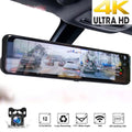 Full Angle, Camera Backup Night Camera Screen Touch Dash Mirror Cam View Parking and Starlight 170° Wide Car Camera Moistureproof Front Monitor 12" 4K Large Backup Rear Vision,