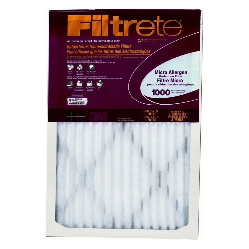 3M Pack Filter, 6 20x20x1, Air Allergen 11, Filtrete Micro