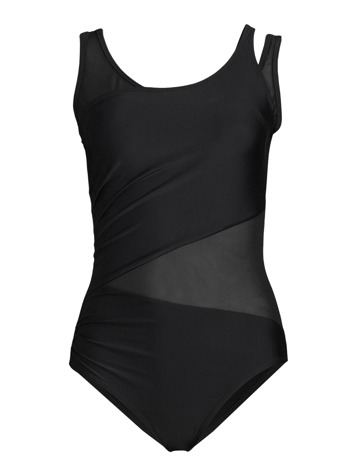 Swimsuit Malandrino One-Piece Asymmetrical Mesh Catherine Women's