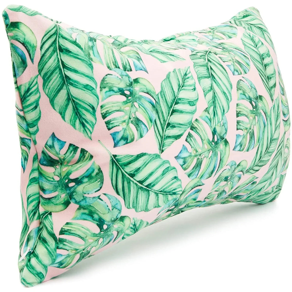Blue Pillow for Travel Vacations, Leaves Tropical Beach Pools Panda Inflatable