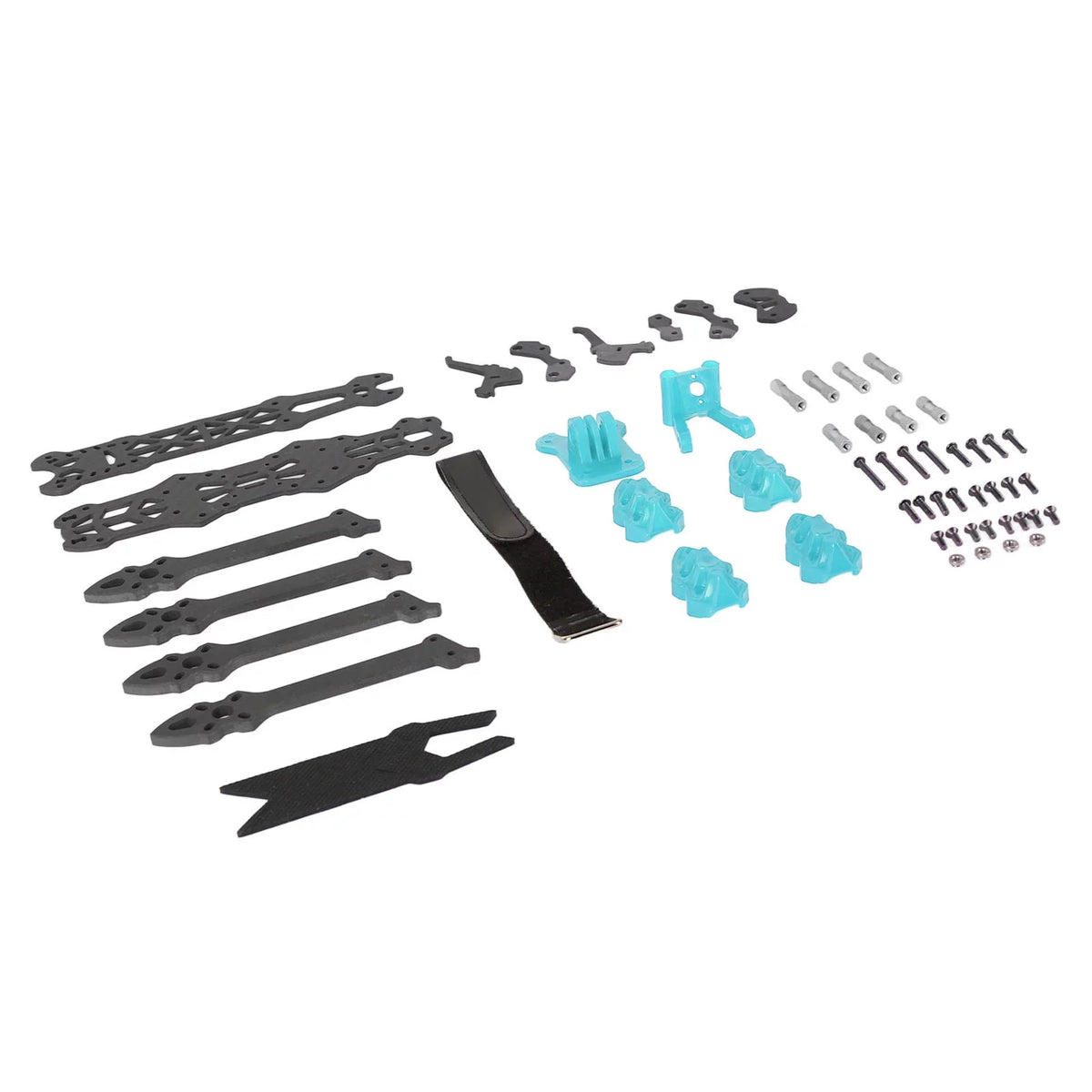 Fiber Racing Blue Quadcopter Buumin 225mm for Drone Drone Frame Carbon Frame Accessories Wheelbase Professional