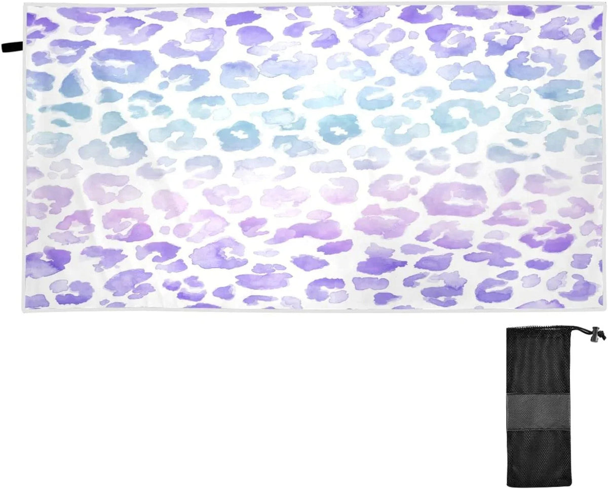 Towel Swimming Holiday Super （405） Absorbent Compact Leopard Dry Oversized Camping Towels Beach Towel Travel Lightweight for - Bestwell Quick - Gradient