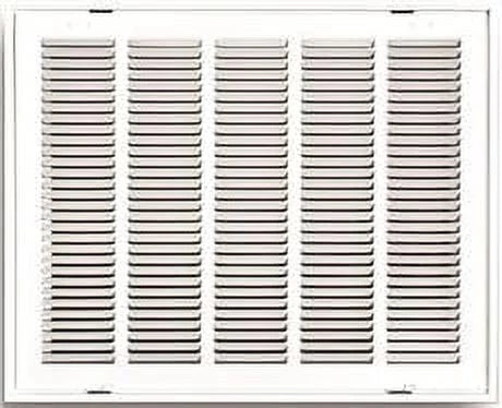 20 X Stamped Filter 25 Return In., Air White Truaire Grille, Hinged, In.