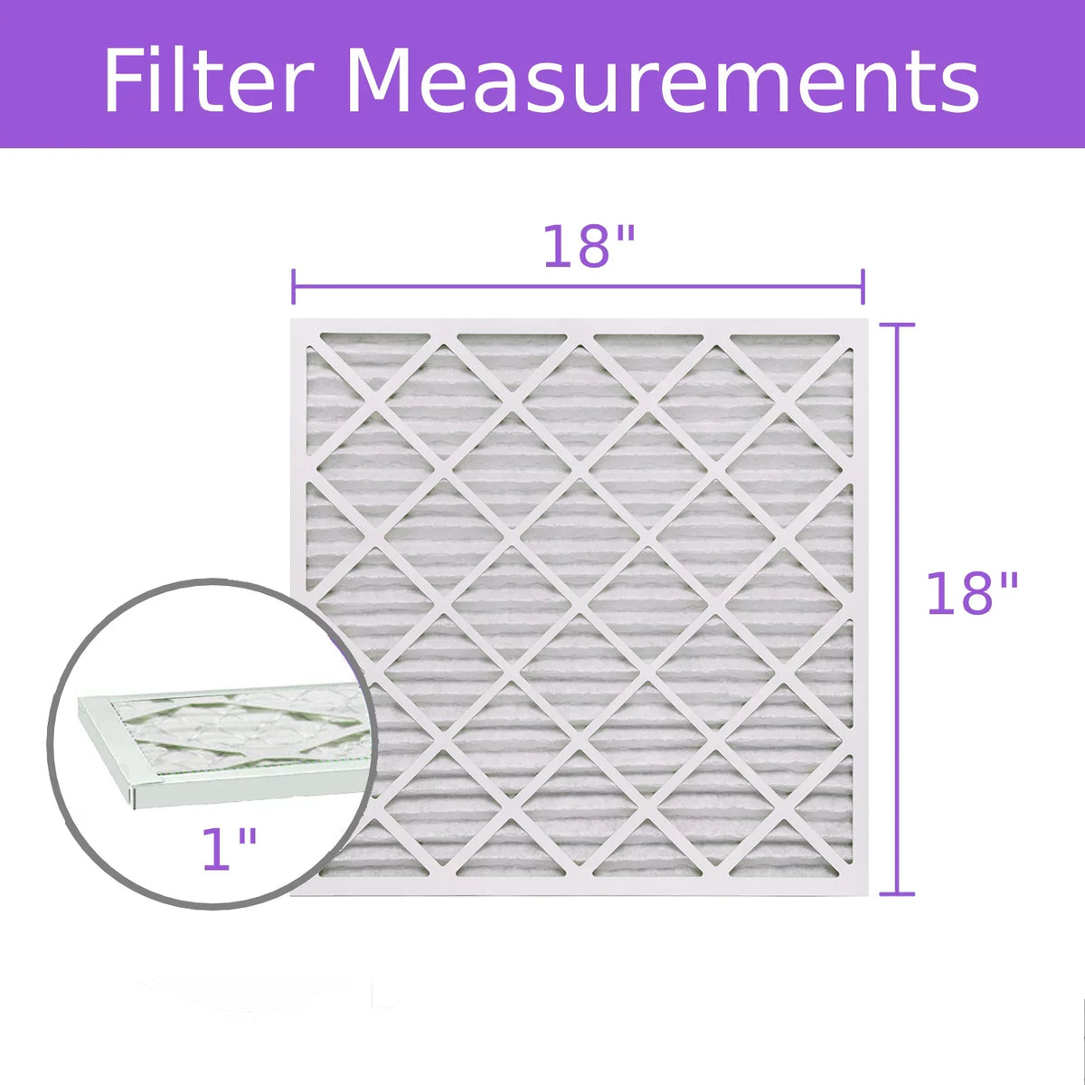 Pack) DMK80 Air Filter, Purolator Mechanical (6 8, Surface Pleated Extended 18x18x1,