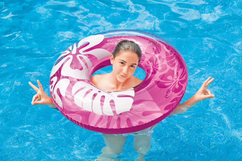 Tube Raft Colorful Transparent Pool Intex | Inflatable Pack) Swimming 59251EP (6