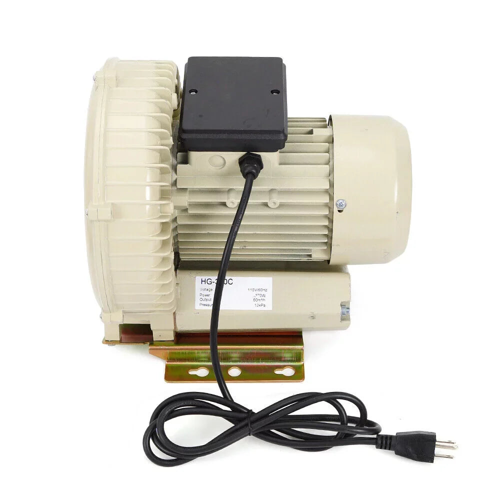 Air Blower Pressure Industrial Aquaculture High Pump Air Miumaeov Hydroponics 110V Blower 370W Pond Fish Aquarium