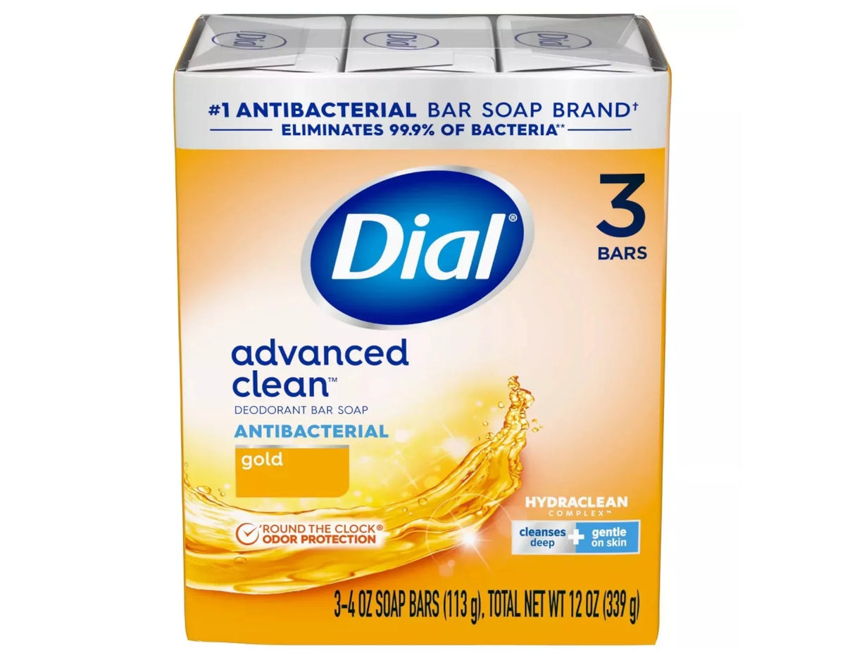Pack Dial Each Soap 3 Count Gold 3 4oz Deodorant Antibacterial