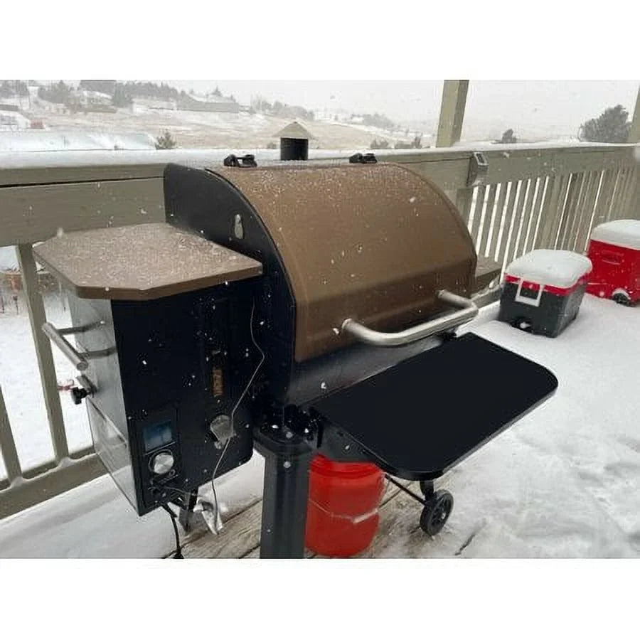 24" PGFS24 Camp Folding Chef Shelf Steel All Powder Shelf Coated Replaces Black Grills for Kojem Grille Front Pellet