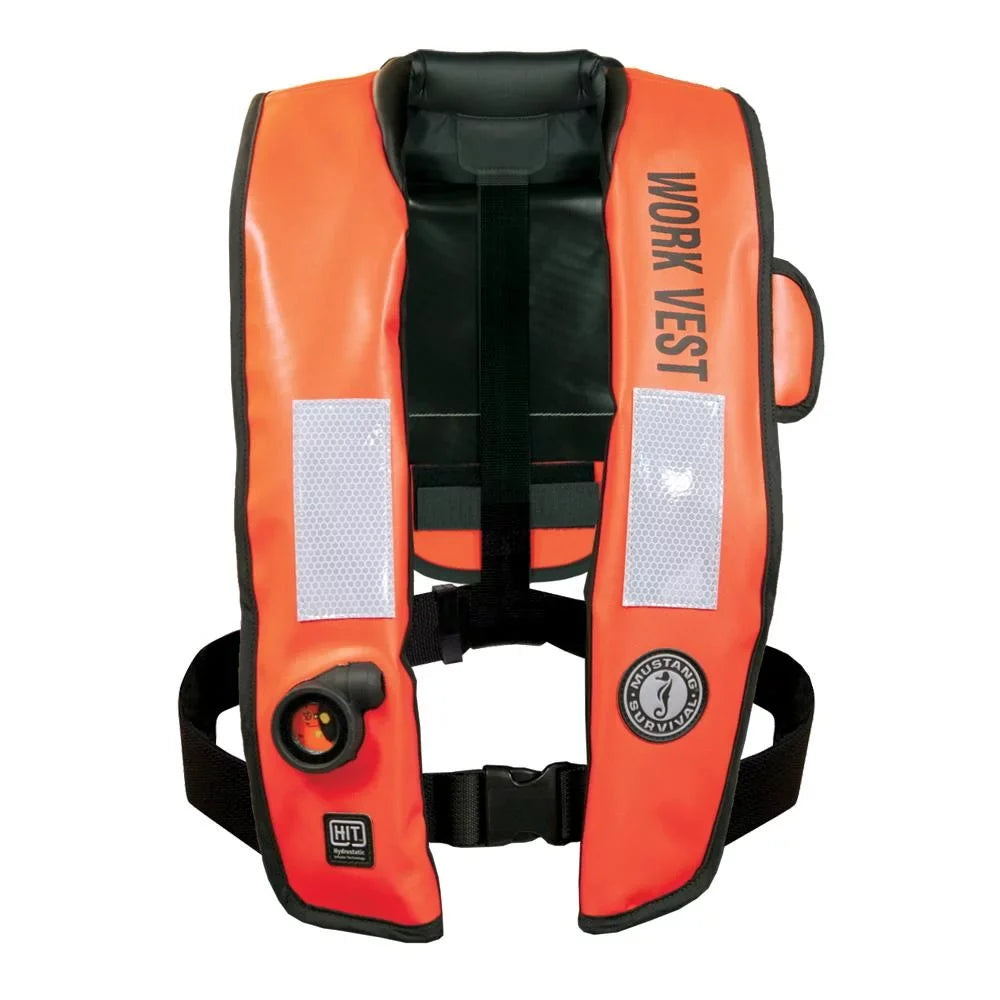 Mustang Work W/hit Mustang Inflatable Vest Orange Survival