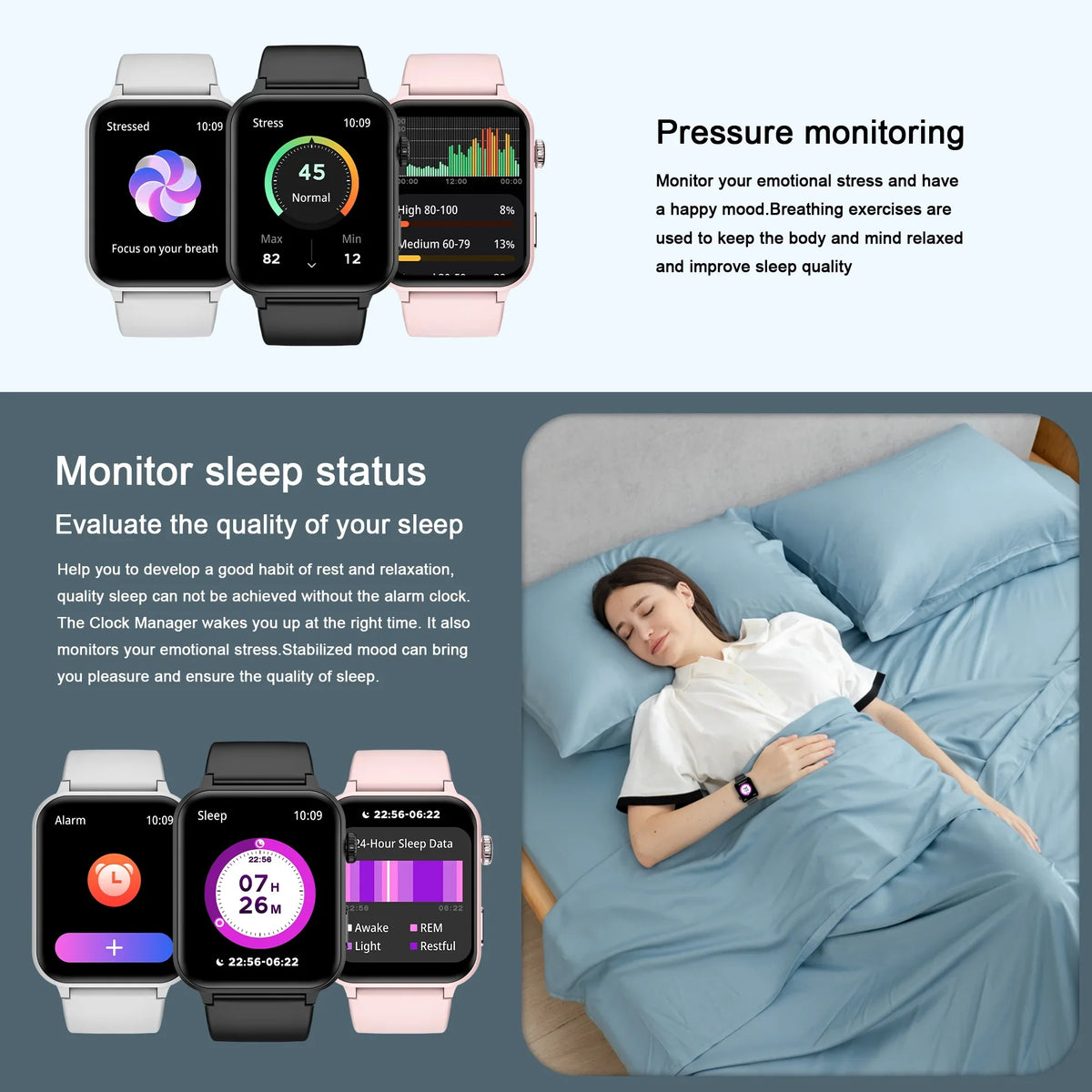 Touch 1.83" with Android Games,100+ and Smartwatch Blackview Smart iOS, Fitness Set for Moistureproof, Gifts Assistant, Watch 4 Bluetooth Call, of Romantic Sports, Voice 2 with Screen, Tracker Mini