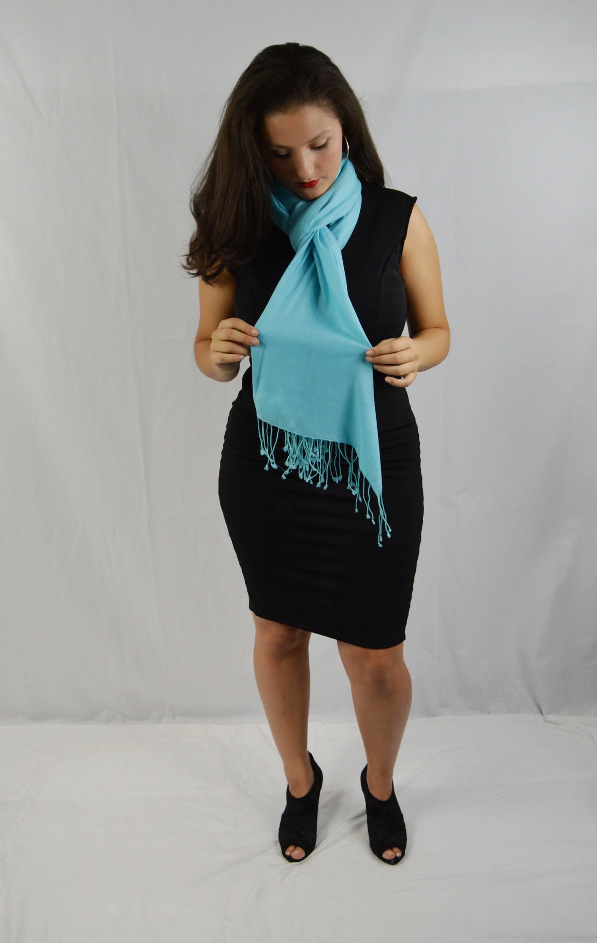 Fancy Regular (Tiffany Shawl/Evening Pashmina Shawl/Light Shawl/Scarf/Scarves Shawl/Moisture Shawl) Shawl/Pashmina Blue Shawl/Summer weight Shawl/Sheer