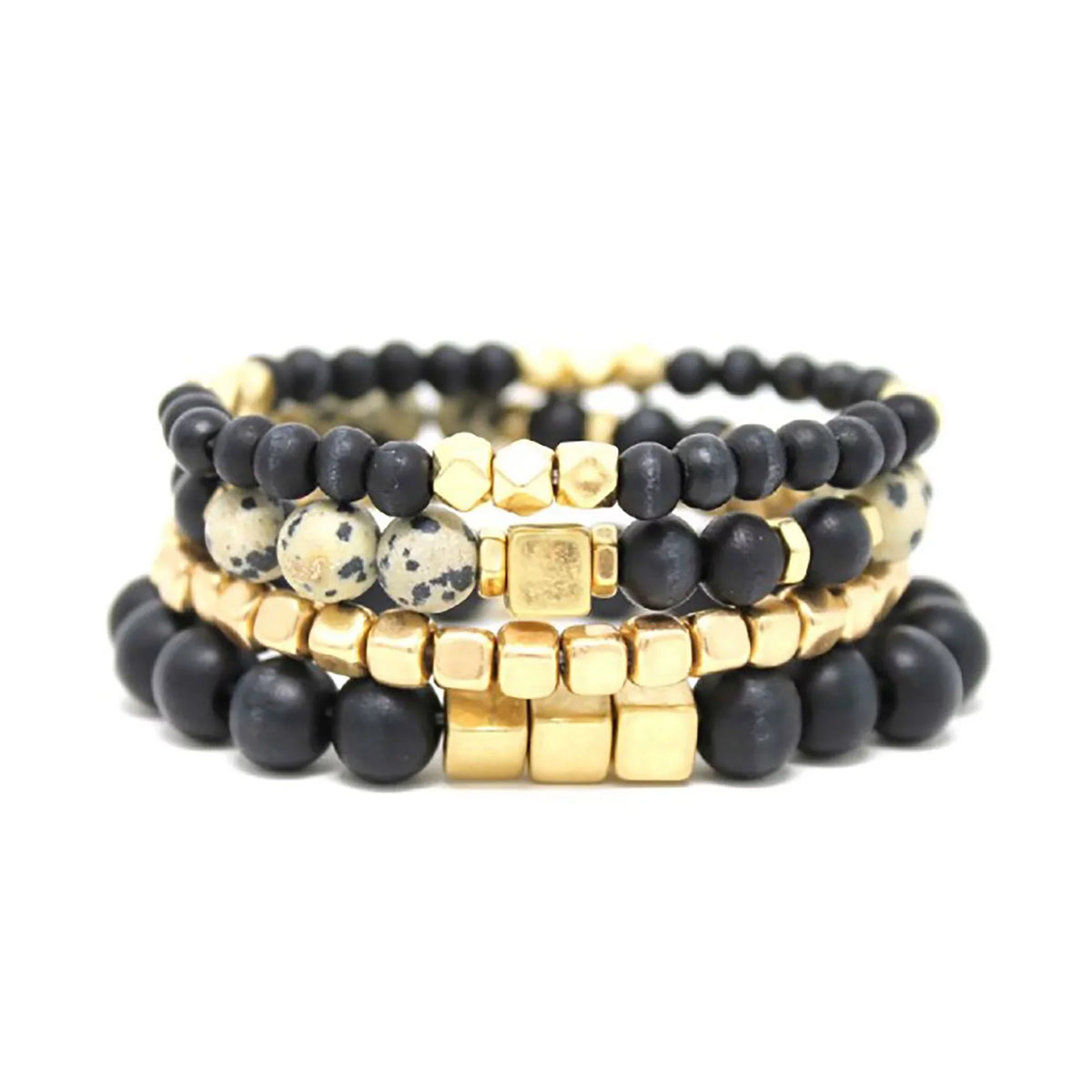 Dragon Stacking Bead Blue Bracelet Women, Teens Boutique for Box Jasper Gold Stretch Set Wooden Inc Stone